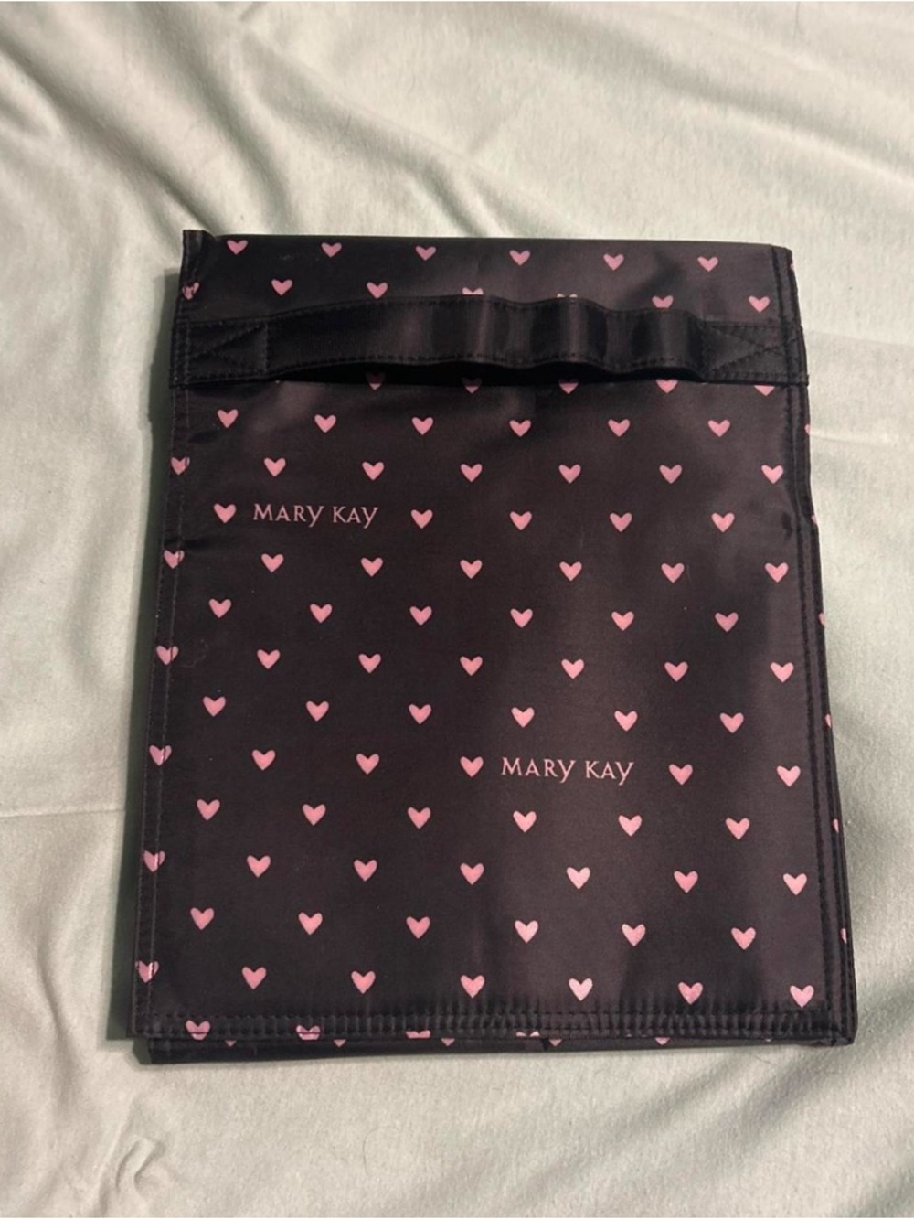 Mary Kay Travel Cosmetic Pouch with Pink Heart Print